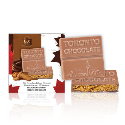 Lotus Kunafe Filled Belgian Chocolate Bites. 4 Pc Box